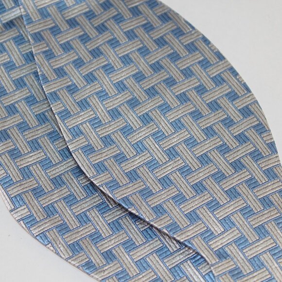 NEW Lanae Joy Silk Adjustable Bow Tie Bowtie / Blue Silver / Privat… - Picture 3 of 4